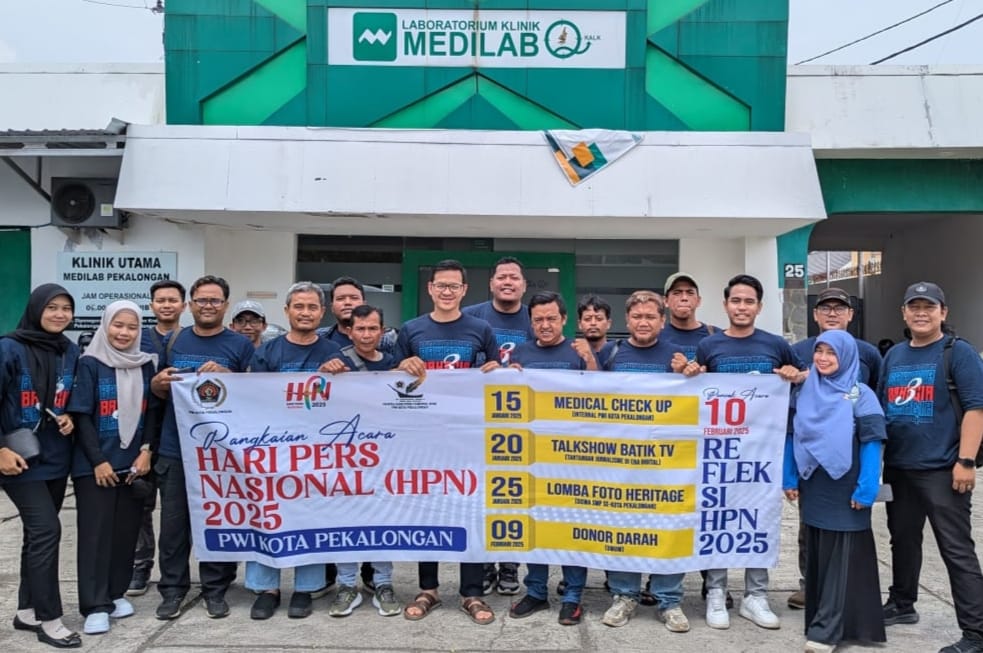 HPN Ke-79 Puluhan Wartawan Kota Pekalongan Diperiksa Kesehatannya