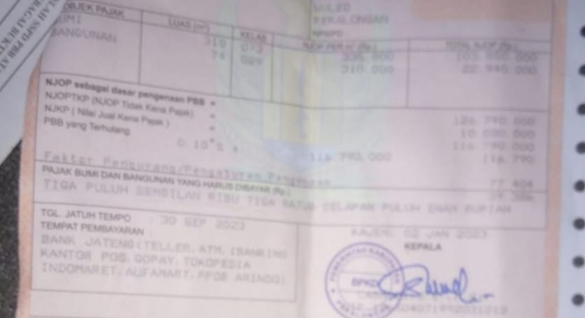 Ribuan Warga Desa Wuled Pekalongan Mengeluh Terkena Denda Pajak Padahal Tertib Bayar PBB