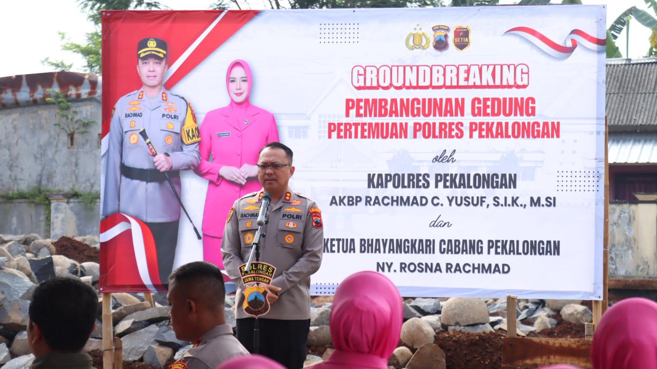 Polres Pekalongan Groundbreaking Gedung Pertemuan Baru Mulai Proses Target 150 Hari