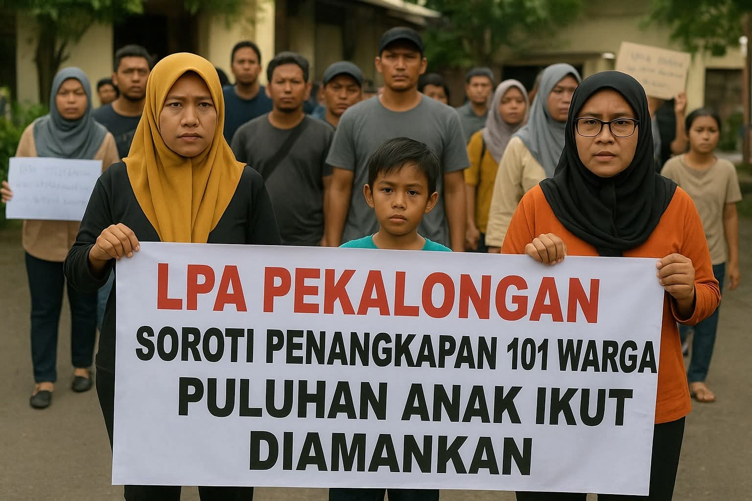 LPA Pekalongan Soroti Penangkapan 101 Warga, Puluhan Anak Ikut Diamankan