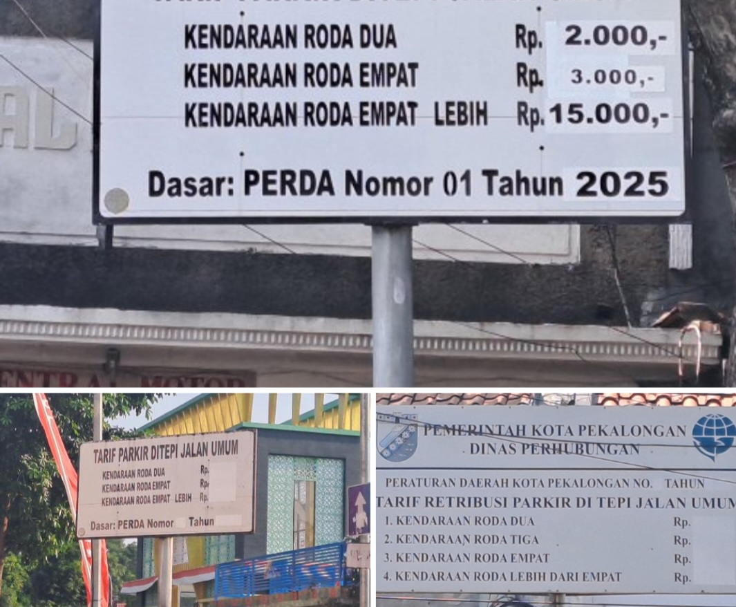 Papan Biaya Parkir Bikin Bingung, Warga Pekalongan Angkat Suara