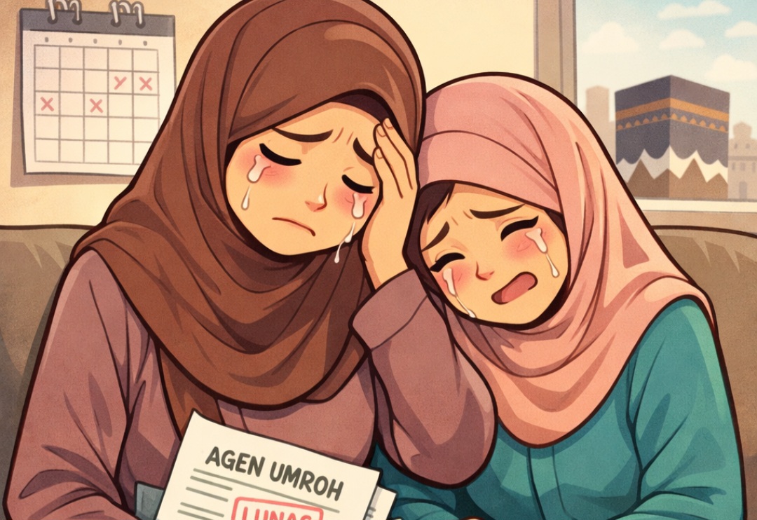 Janji Umrah Tak Terwujud, Dua Ibu Rumah Tangga Kakak Beradik di Pesindon Menangis Kehilangan Uang