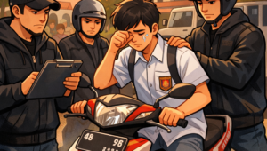 Cek Nomor Rangka di Tempat Umum, Oknum DC Tarik Motor Warga ke Kedupan