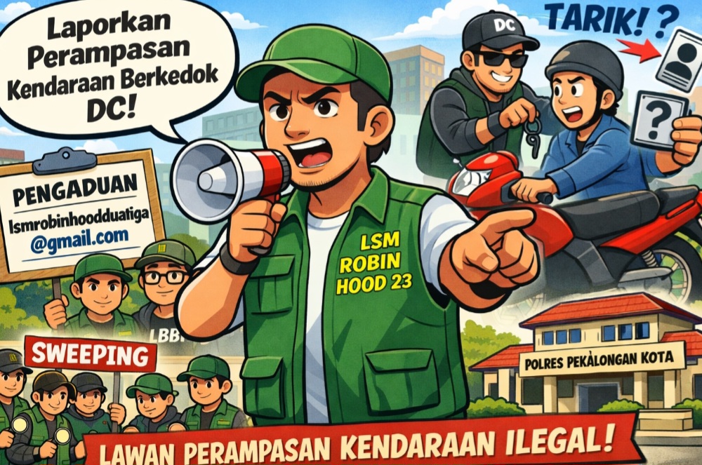 Resahkan Warga Pekalongan, LSM Robin Hood 23 Siap Swiping Perampasan Kendaraan Berkedok DC